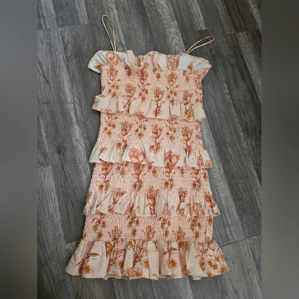 SABO SKIRT Dion MINI Dress Ruffle Cottagecore Floral Selkie L AUSTRALIA Floral - Picture 9 of 10